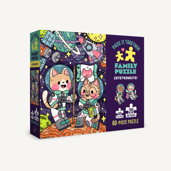 Piece It Together Family Puzzle: Catstronauts!