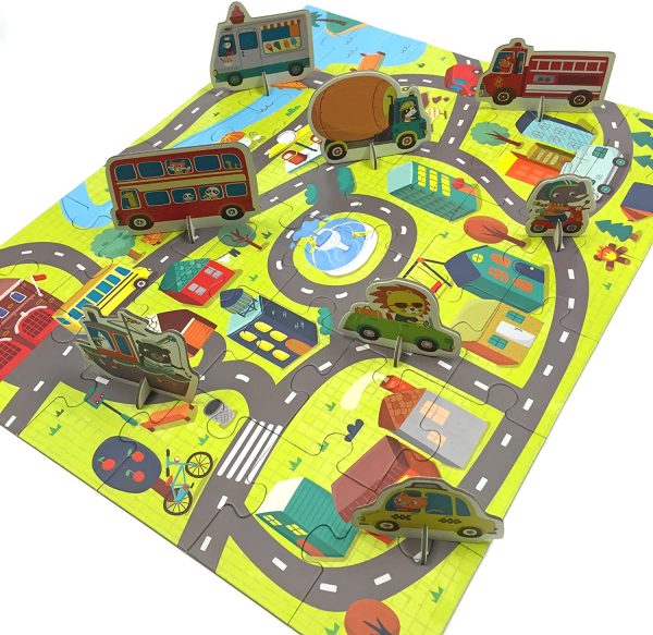 Mudpuppy Around the Town Puzzle Play Set - Image 3