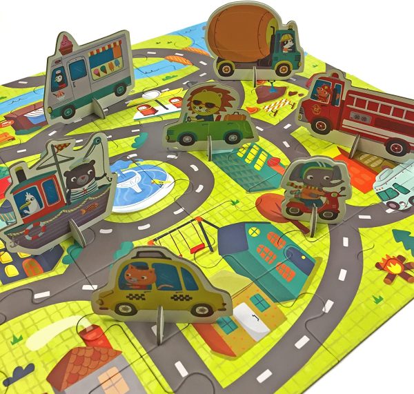 Mudpuppy Around the Town Puzzle Play Set - Image 4