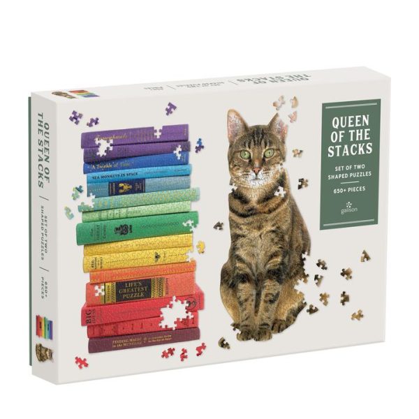 Galison Queen of the Stacks Set of Two Puzzles 650