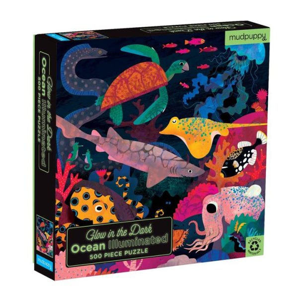 Mudpuppy Ocean Illuminated Glow-in-the-Dark 500