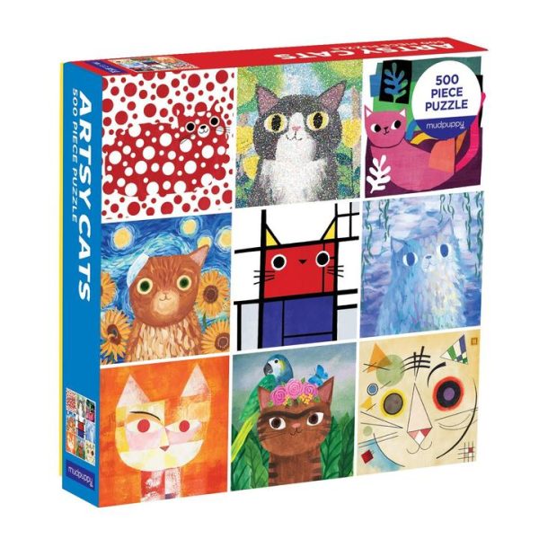 Mudpuppy Artsy Cats 500