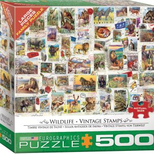 Eurographics Wildlife Vintage Stamps 500