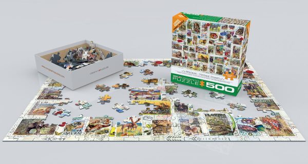 Eurographics Wildlife Vintage Stamps 500 - Image 2