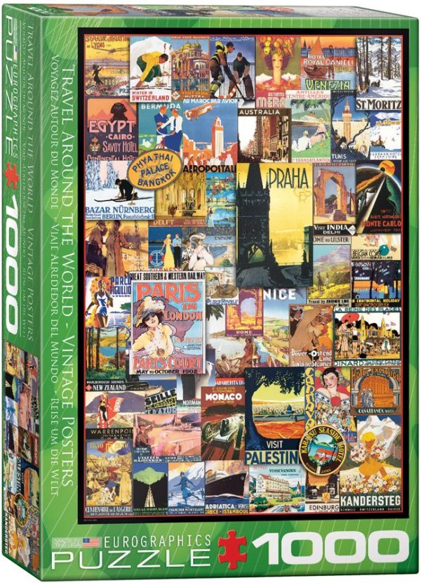 Eurographics Travel Around the World Vintage Posters 1000