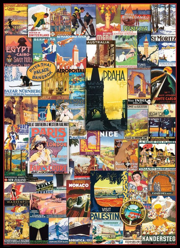 Eurographics Travel Around the World Vintage Posters 1000 - Image 2
