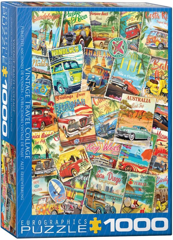 Eurographics Vintage Travel Collage 1000