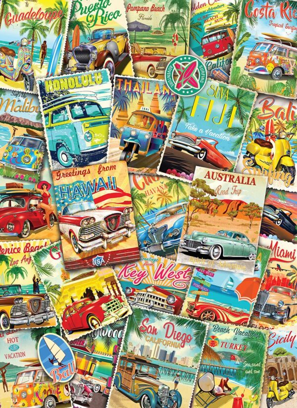 Eurographics Vintage Travel Collage 1000 - Image 2