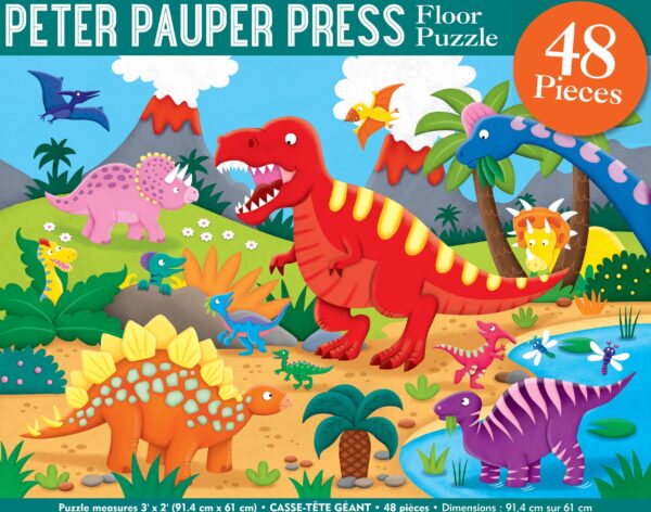 Peter Pauper Press Dinosaurs Floor Puzzle 48