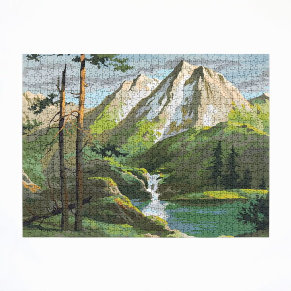 Four Point Puzzles Paint by Numbers-Mountains 1000