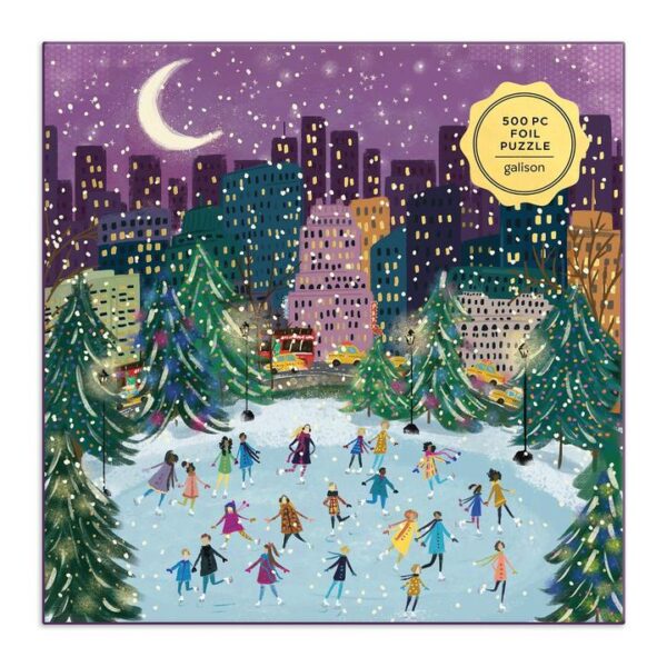 Galison Merry Moonlight Skaters 500 - Image 2