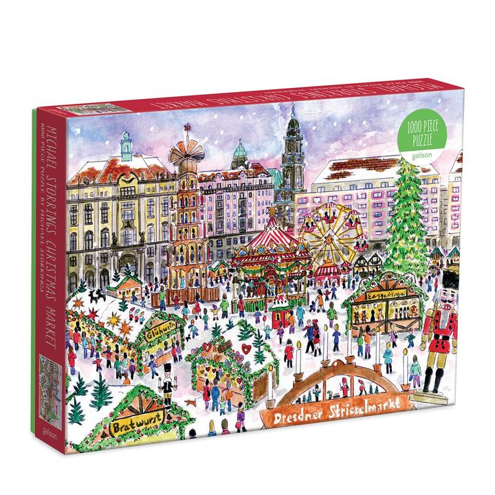 Puzzle 1000 Pezzi Galison, Michael Storrings Christmas Market Dresden, 20x27 Pollici, Arte Natalizia