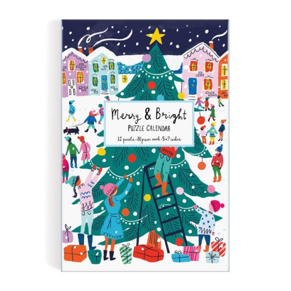 Galison Louise Cunningham Merry and Bright 12 Days of Christmas Advent Calendar - Image 2