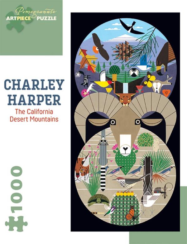 Pomegranate Charley Harper: The California Desert Mountains 1000-Piece Jigsaw Puzzle