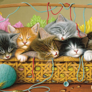 Cobble Hill Kittens in a Basket (Tray)