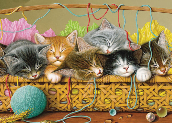 Cobble Hill Kittens in a Basket (Tray)