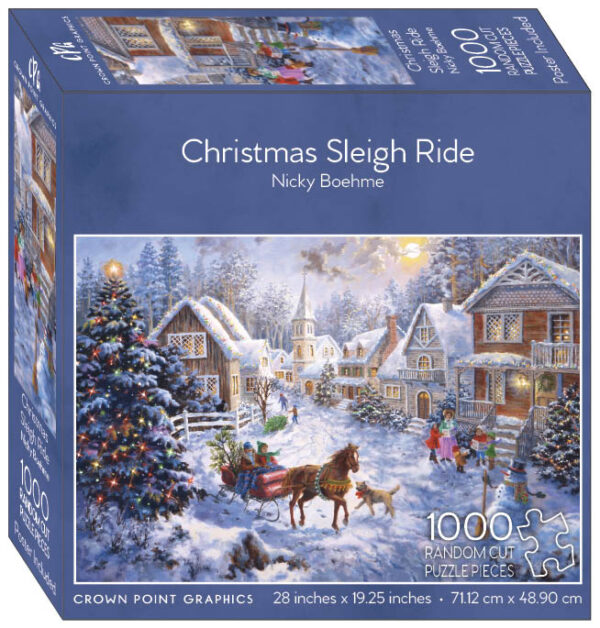 Crown Point Graphics Christmas Sleigh Ride 1000 - Image 2